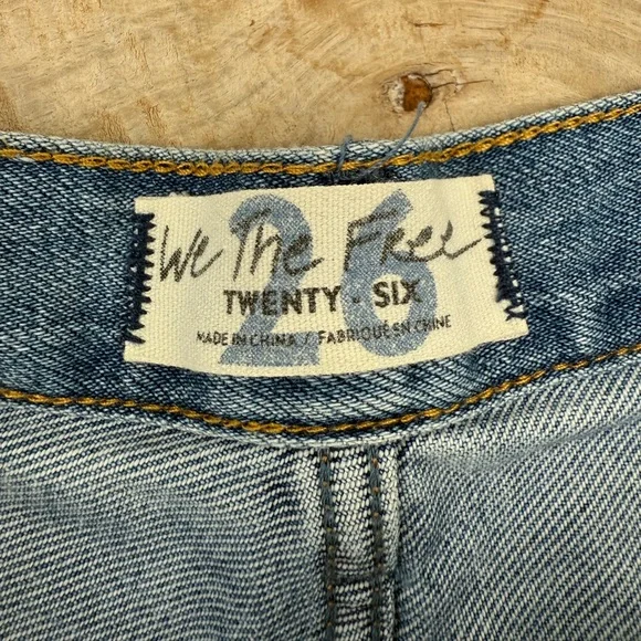 We The Free by Free People Loving Good Vibrations Blue Denim Shorts Festival 26 - Picture 7 of 8
